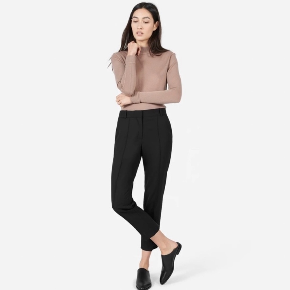 Everlane The Slim Wool Black Pants, Size 10